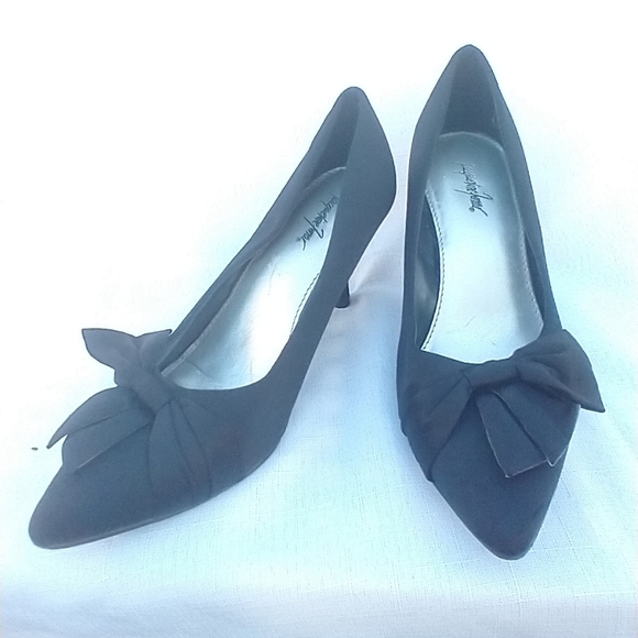 Jacqueline Ferrari Women's Heels Black Bow, 6 - Picture 3 of 15